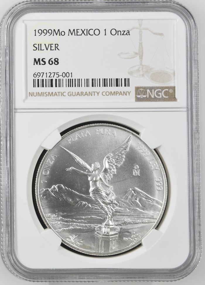 Modern Silver & Minors Onza 1999 Mo NGC MS68 0143964Modern Silver & Minors Onza 1999 Mo NGC MS68 0143964