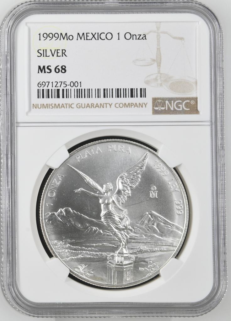 Modern Silver & Minors Onza 1999 Mo NGC MS68 0143964