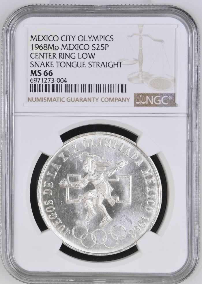 Modern Silver & Minors 25 Peso 1968 Mo NGC MS66 0143968Modern Silver & Minors 25 Peso 1968 Mo NGC MS66 0143968