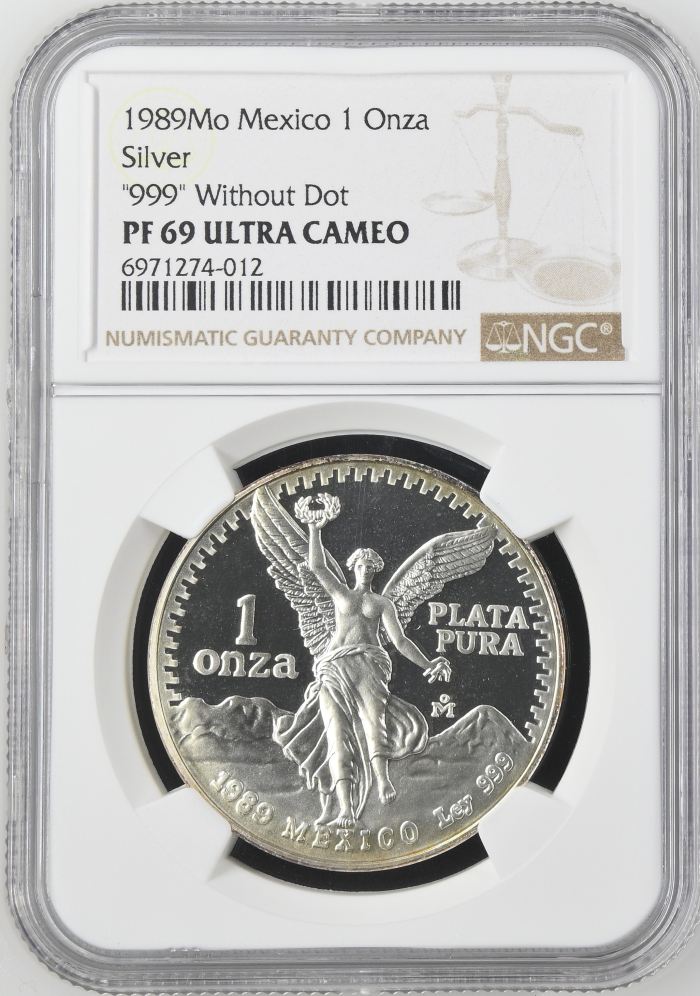 Modern Silver & Minors Onza 1989 Mo NGC PF 69 Ultra Cameo 0143977Modern Silver & Minors Onza 1989 Mo NGC PF 69 Ultra Cameo 0143977