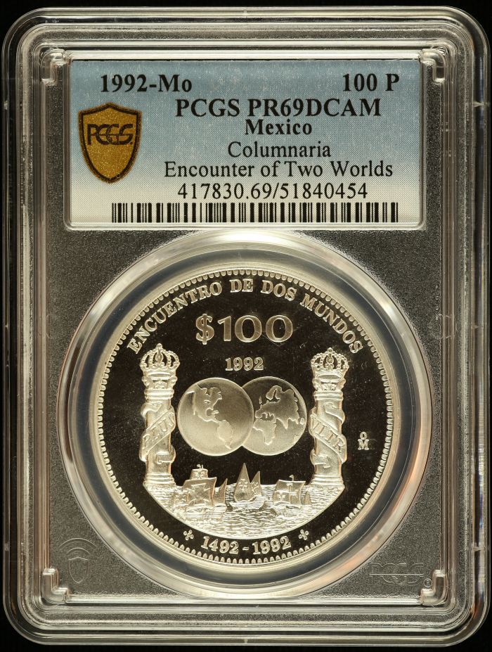 Modern Silver & Minors 100 Peso 1992 Mo PCGS PR69DCAM 0143981Modern Silver & Minors 100 Peso 1992 Mo PCGS PR69DCAM 0143981