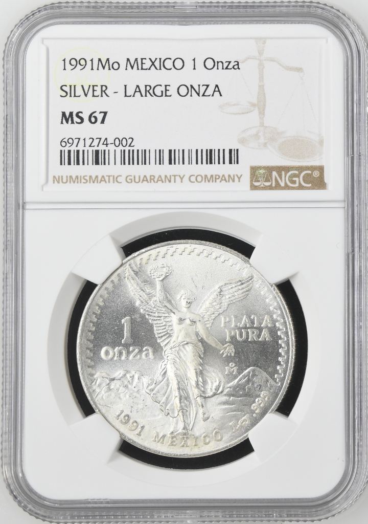 Modern Silver & Minors Onza 1991 Mo NGC MS67 0143984