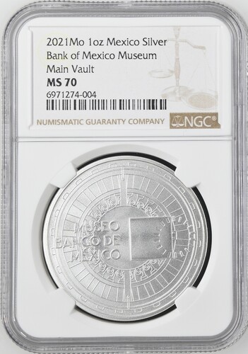 Medals & Tokens Museo Banco de Mexico Medal 2021 Mo NGC MS70 0143986