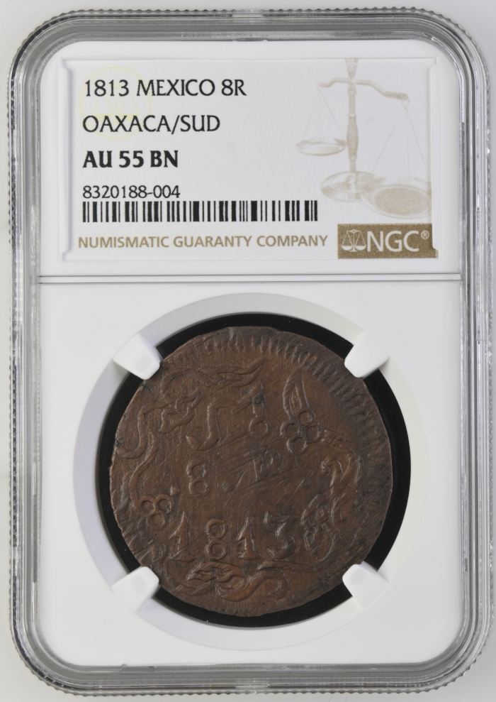 War For Independence 8 Reales 1813 Oaxaca/SUD NGC AU55BN 0144007War For Independence 8 Reales 1813 Oaxaca/SUD NGC AU55BN 0144007