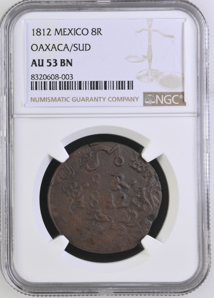 War For Independence 8 Reales 1812 Oaxaca/SUD NGC AU53BN 0144094