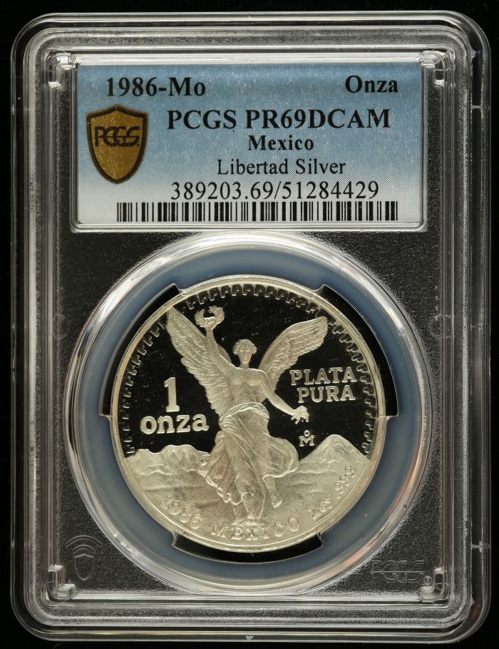 Modern Silver & Minors Onza 1986 Mo PCGS PR69DCAM 0144178Modern Silver & Minors Onza 1986 Mo PCGS PR69DCAM 0144178