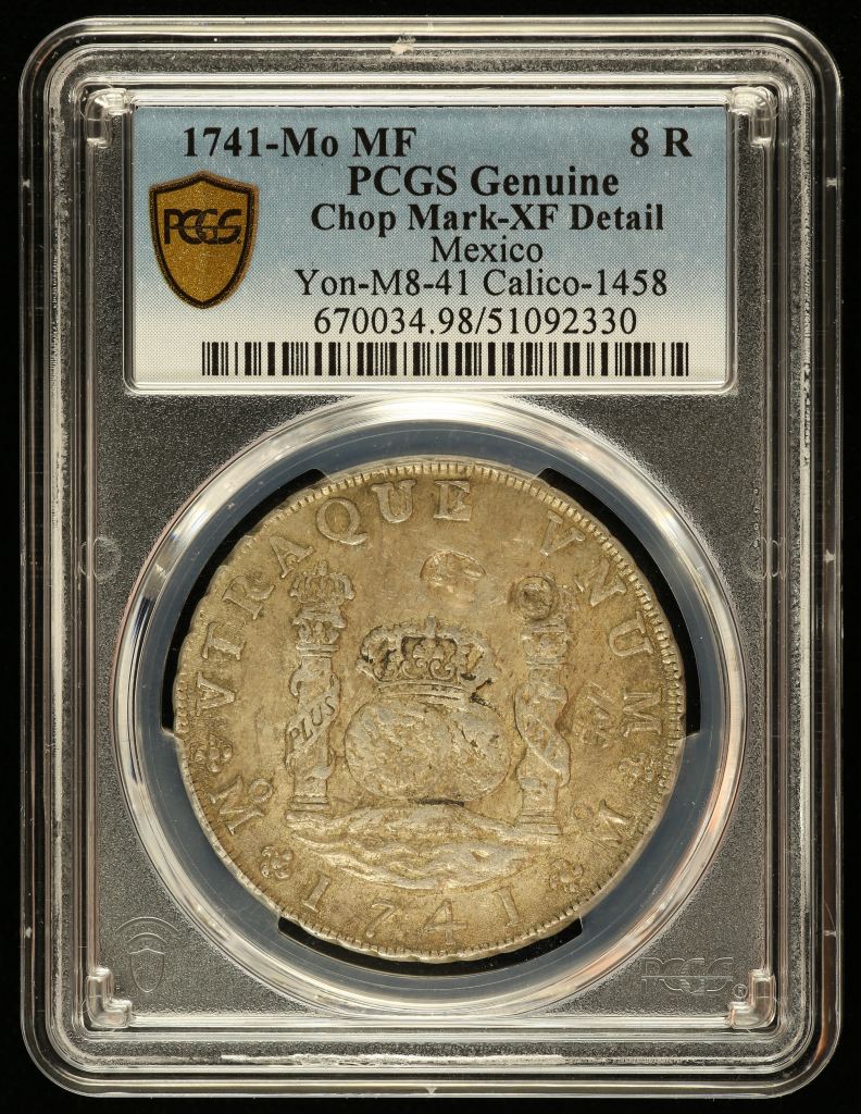 Chopmarked Colonial Silver & Minors 8 Reales 1741 Mo MF PCGS XF Detail Calico-1458 0144184