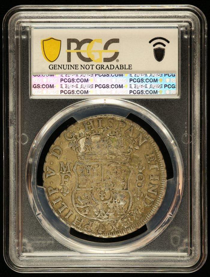 Chopmarked Colonial Silver & Minors 8 Reales 1737 Mo MF PCGS XF Detail Calico-1446 0144185Chopmarked Colonial Silver & Minors 8 Reales 1737 Mo MF PCGS XF Detail Calico-1446 0144185 - Image 2