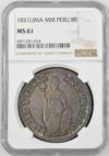 Latin American Coins Peru Peru 8 Reales 1831 Lima MM NGC MS61 0144200 Peru 8 Reales 1831 Lima MM NGC MS61 0144200