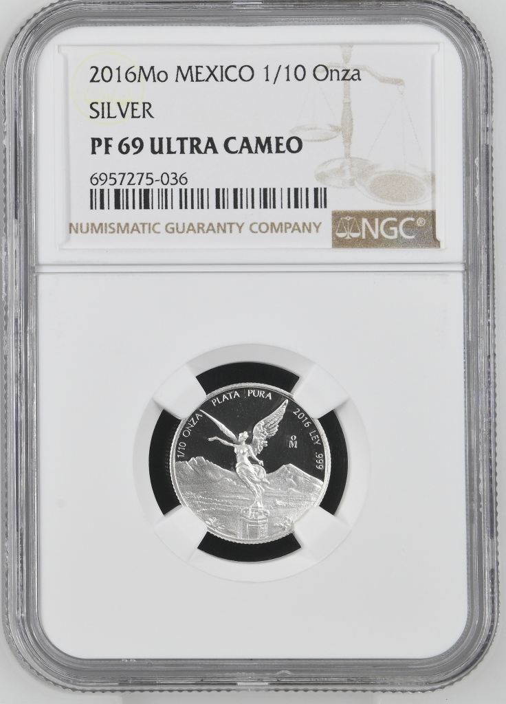 Modern Silver & Minors 1/10 Onza 2016 Mo NGC PF69 Ultra Cameo 0144320