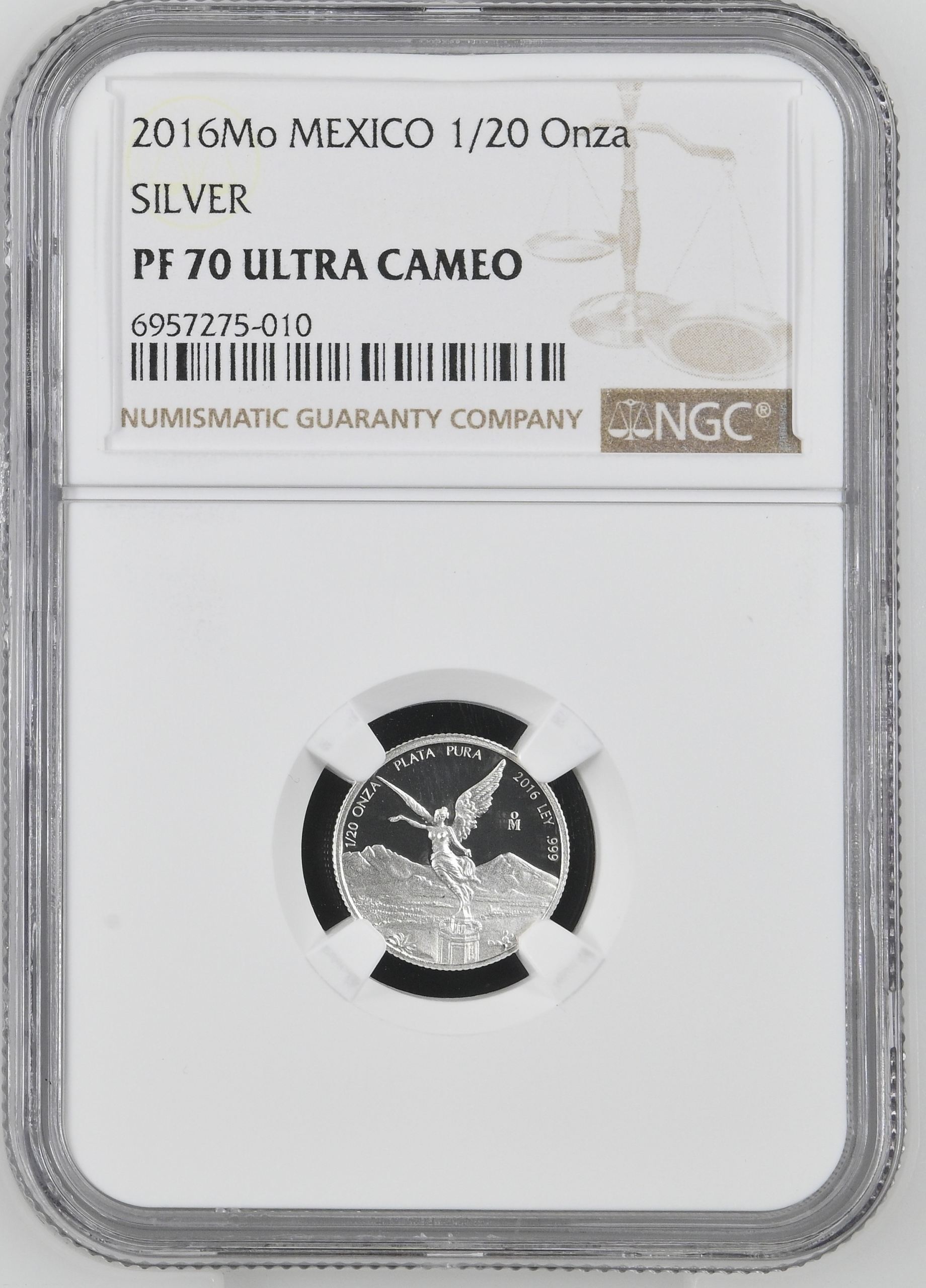 Modern Silver & Minors 1/20 Onza 2016 Mo NGC PF70 Ultra Cameo 0144337