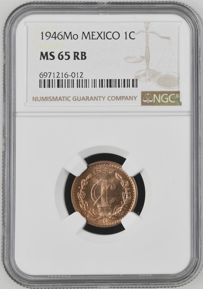 Modern Silver & Minors Centavo 1946 Mo NGC MS65RB 0144390