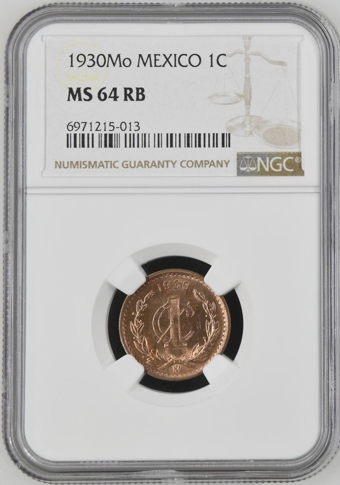 Modern Silver & Minors Centavo 1930 Mo NGC MS64RB 0144395