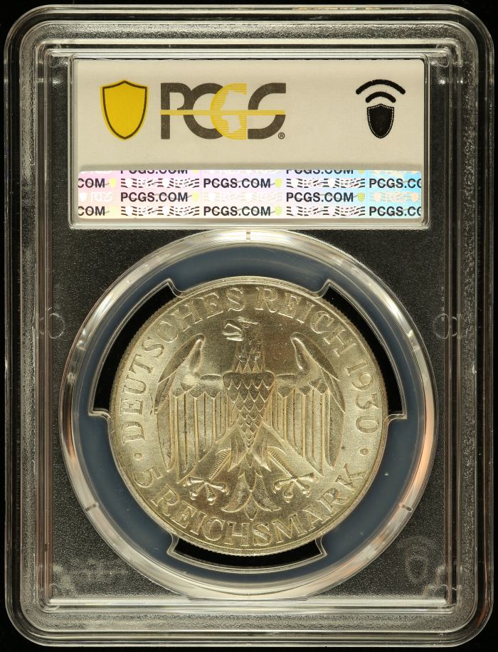 Germany 5 Mark 1930 A PCGS MS65 J-343 0144214Germany 5 Mark 1930 A PCGS MS65 J-343 0144214 - Image 2