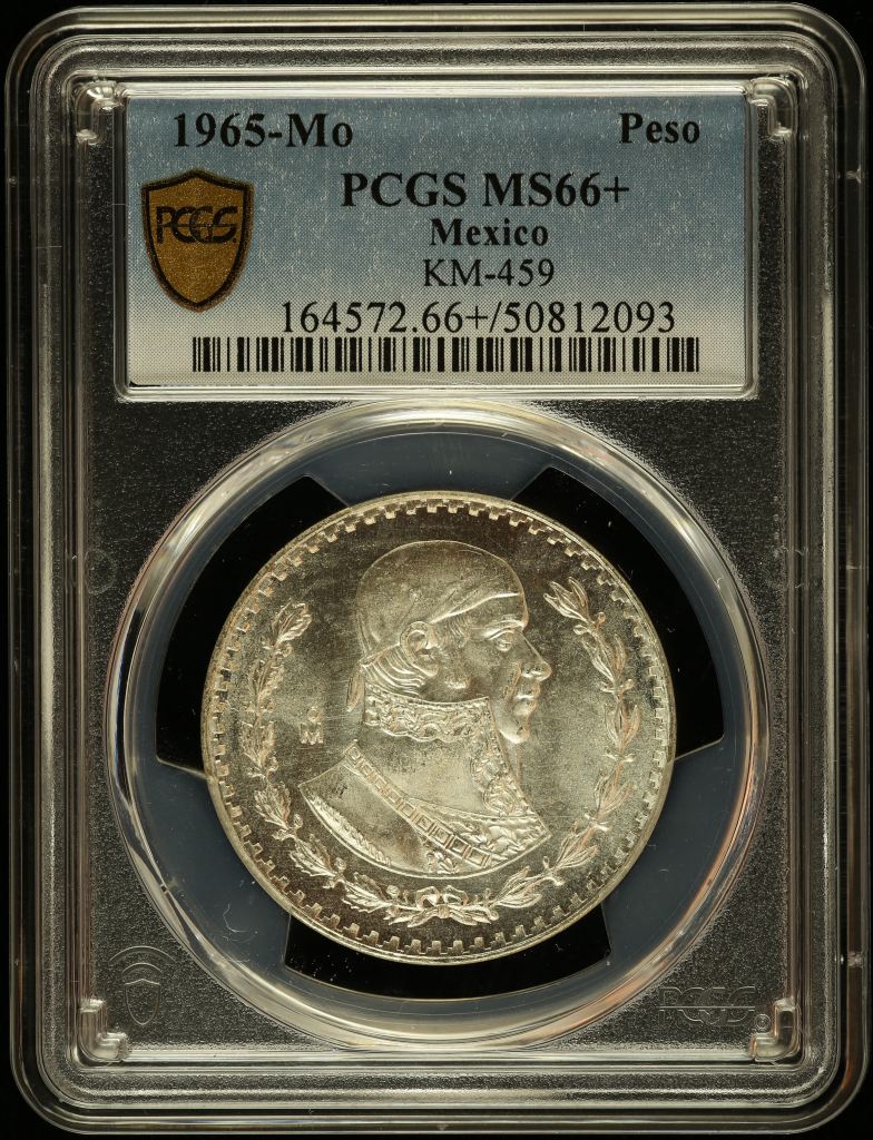 Modern Silver & Minors Peso 1965 Mo KM-459 PCGS MS66+ 0144290