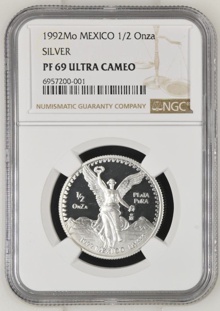 Modern Silver & Minors 1/2 Onza 1992 Mo NGC PF69 Ultra Cameo 0144436