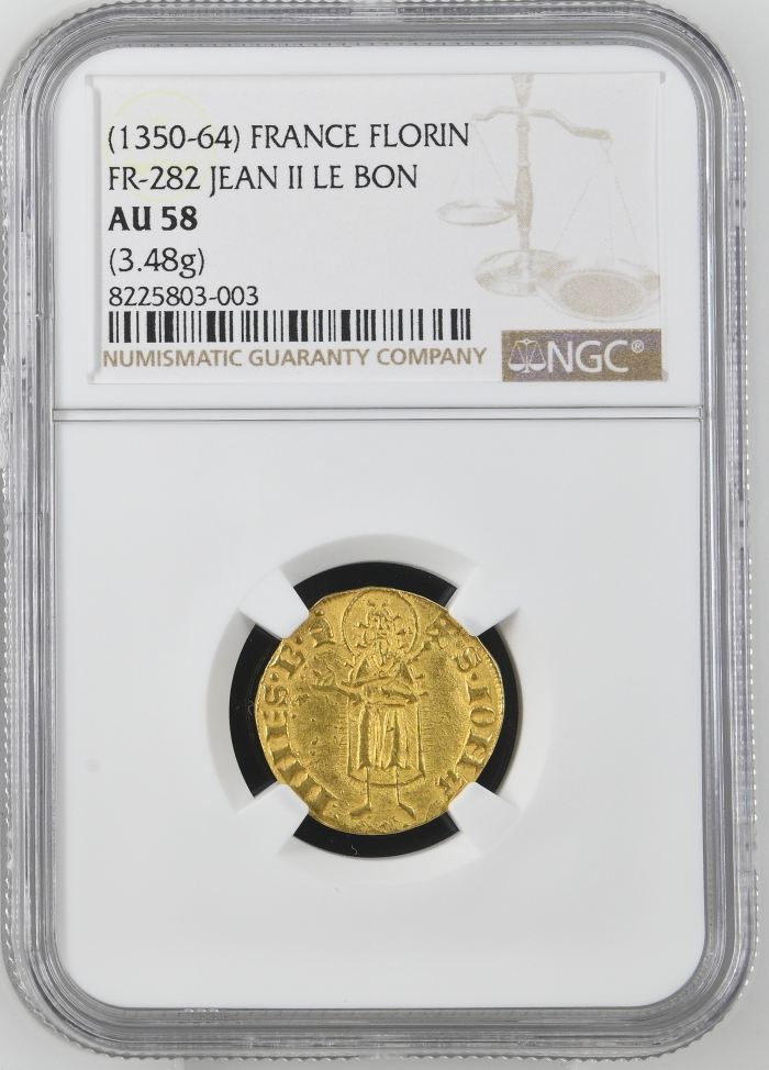 France Florin d or (1350-64) NGC AU58 FR-282 0144477France Florin d or (1350-64) NGC AU58 FR-282 0144477