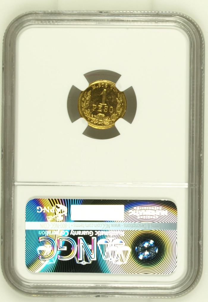 Republic Gold Peso 1888 Cn M NGC MS64PL 0144544