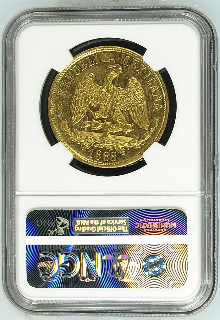 Republic Gold 20 Peso 1888 Mo M NGC MS61 0144548