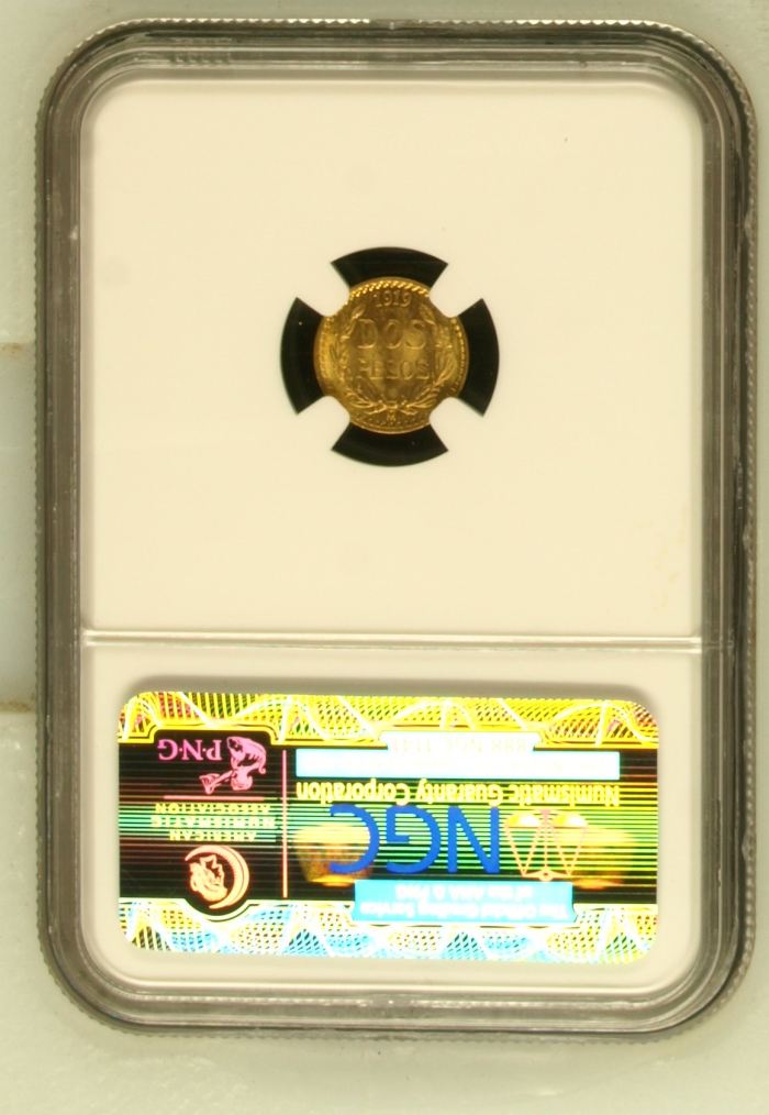 Modern Gold 2 Peso 1919 M NGC MS66 0144549