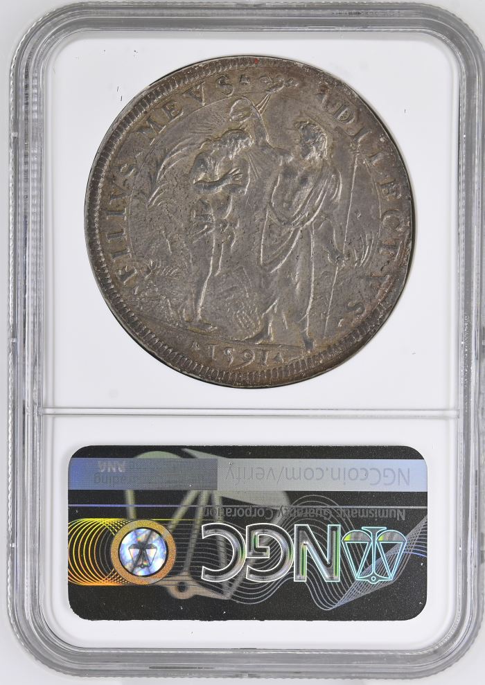 Italy/San Marino/Vatican Piastre 1591 Tuscany NGC AU55 D-8389 0144559Italy/San Marino/Vatican Piastre 1591 Tuscany NGC AU55 D-8389 0144559 - Image 2