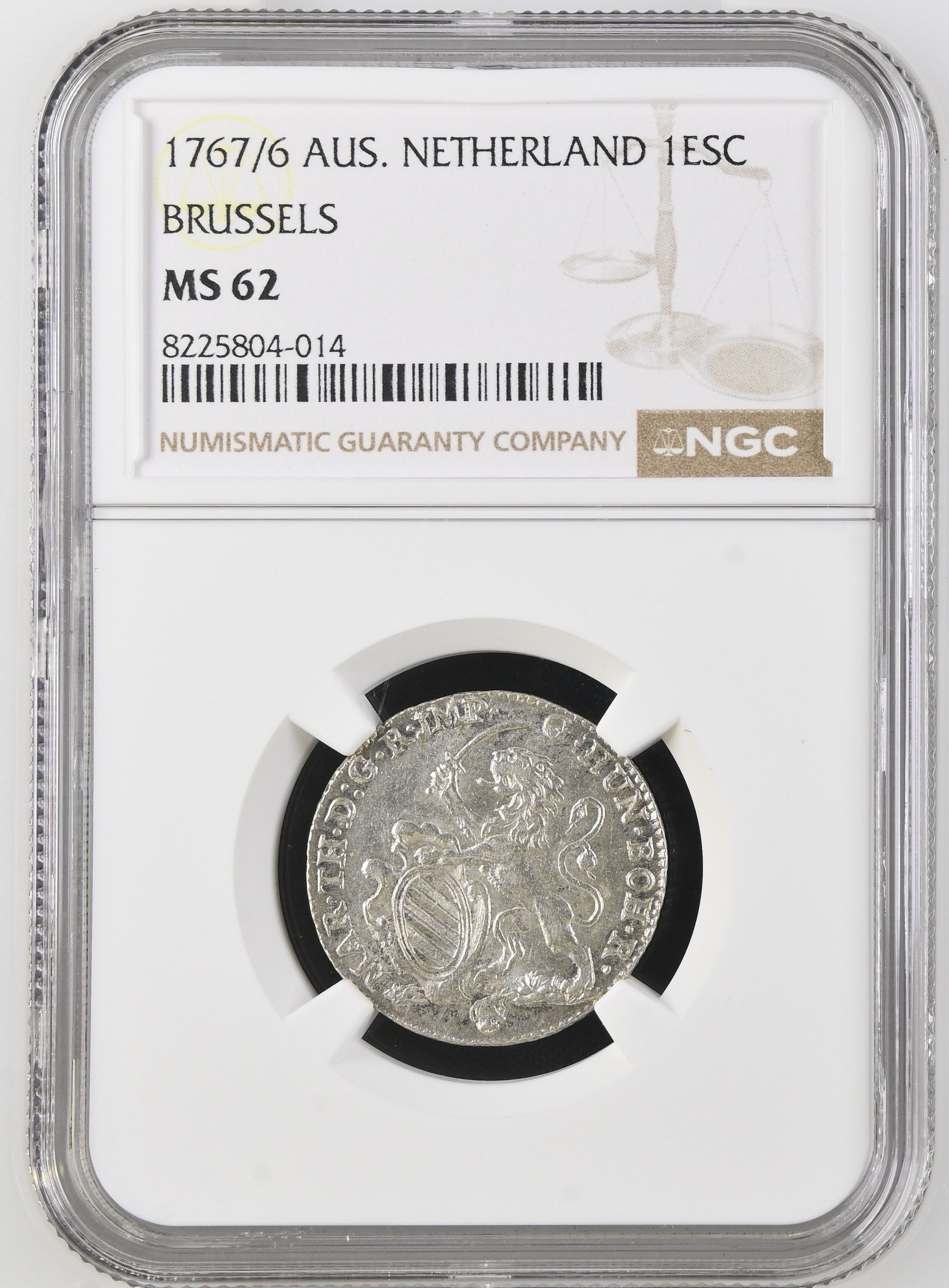 Belgium Escalin 1767/6 Brussels NGC MS62 0144569