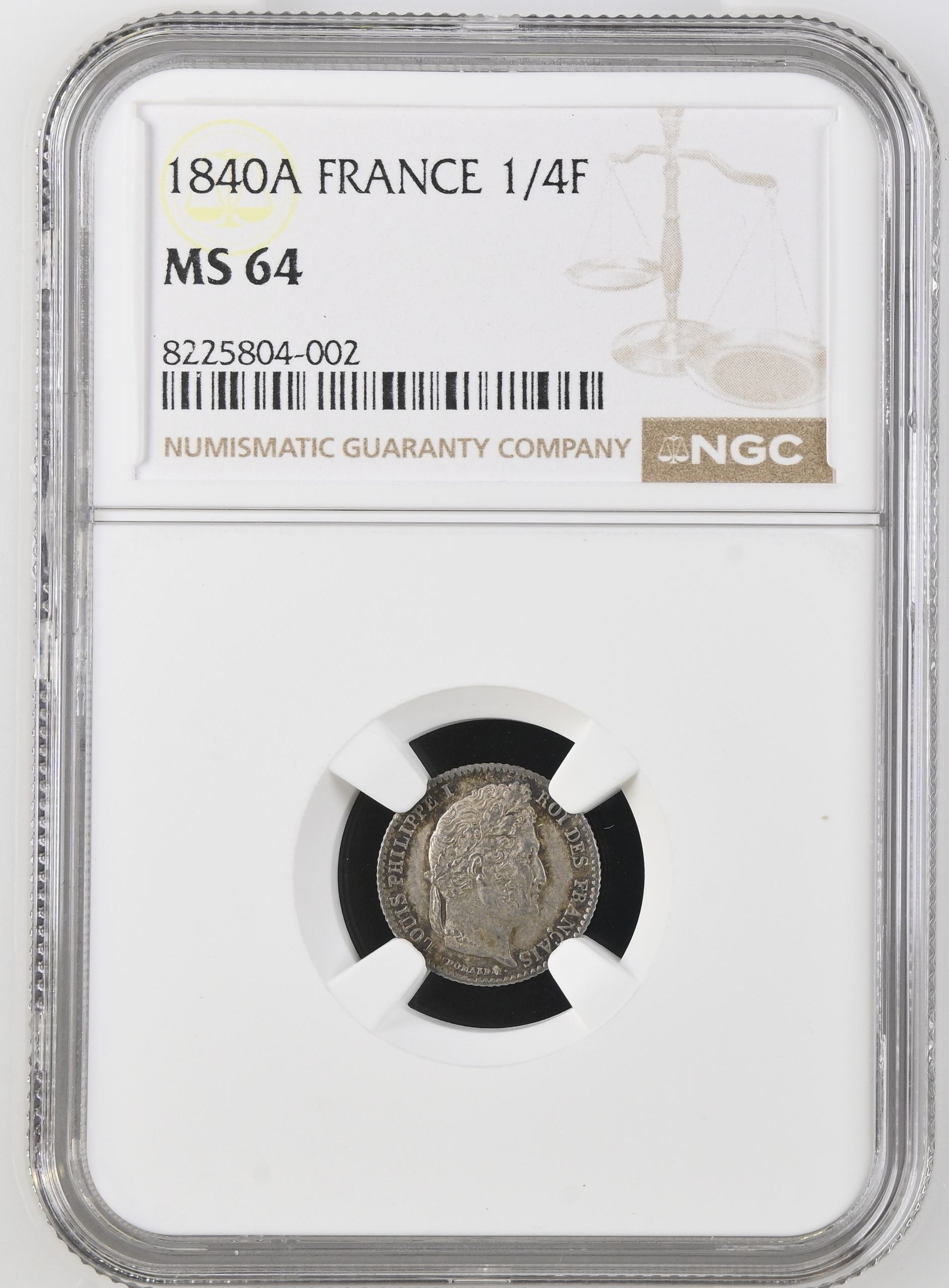 France 1/4 Franc 1840 A NGC MS64 0144602