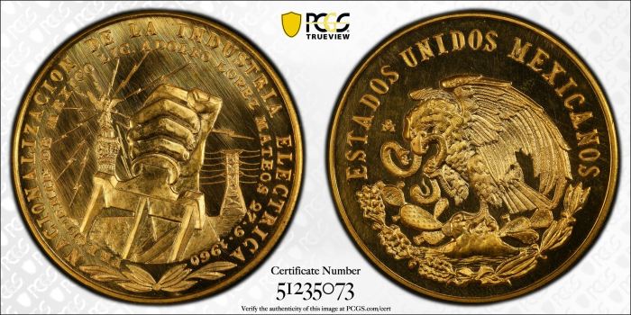 Medals & Tokens Modern Gold Gold Medal 1960 Mo Grove-751 PCGS SP65 0144613