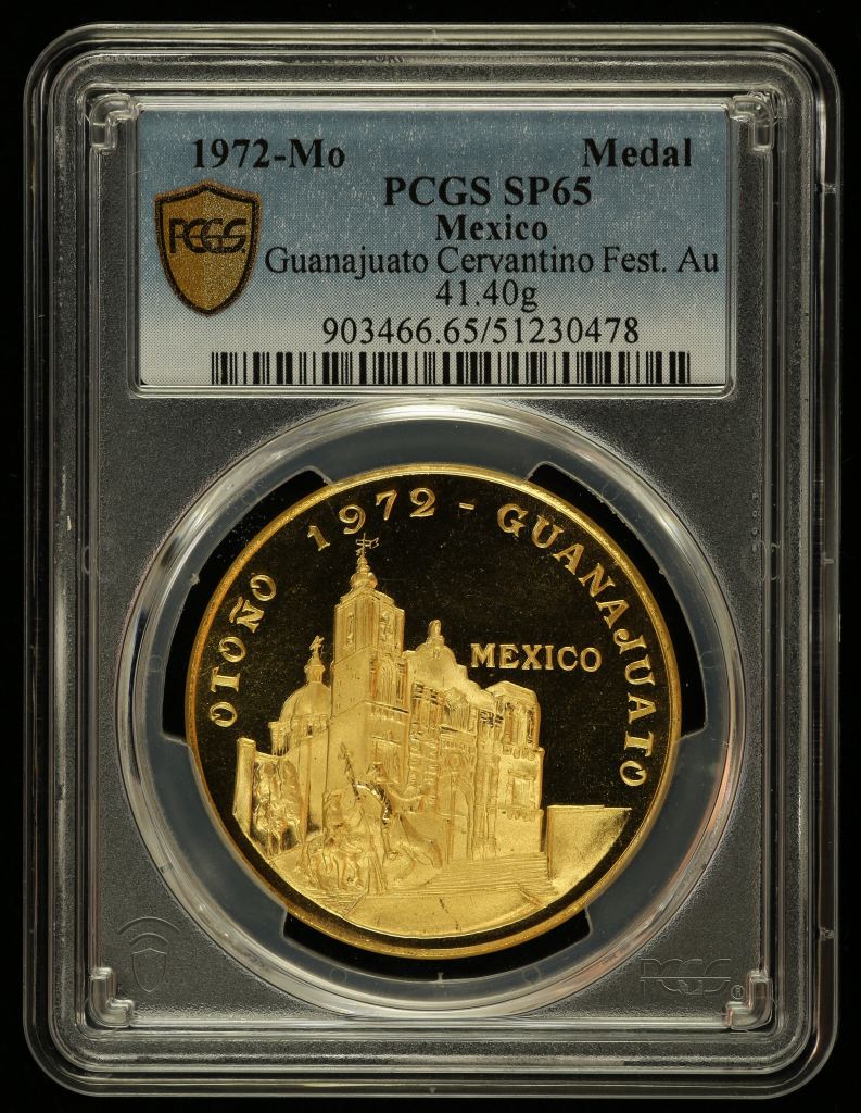 Medals & Tokens Modern Gold Guanajuato Cervantino Festival 1972 Mo PCGS SP65 0144629