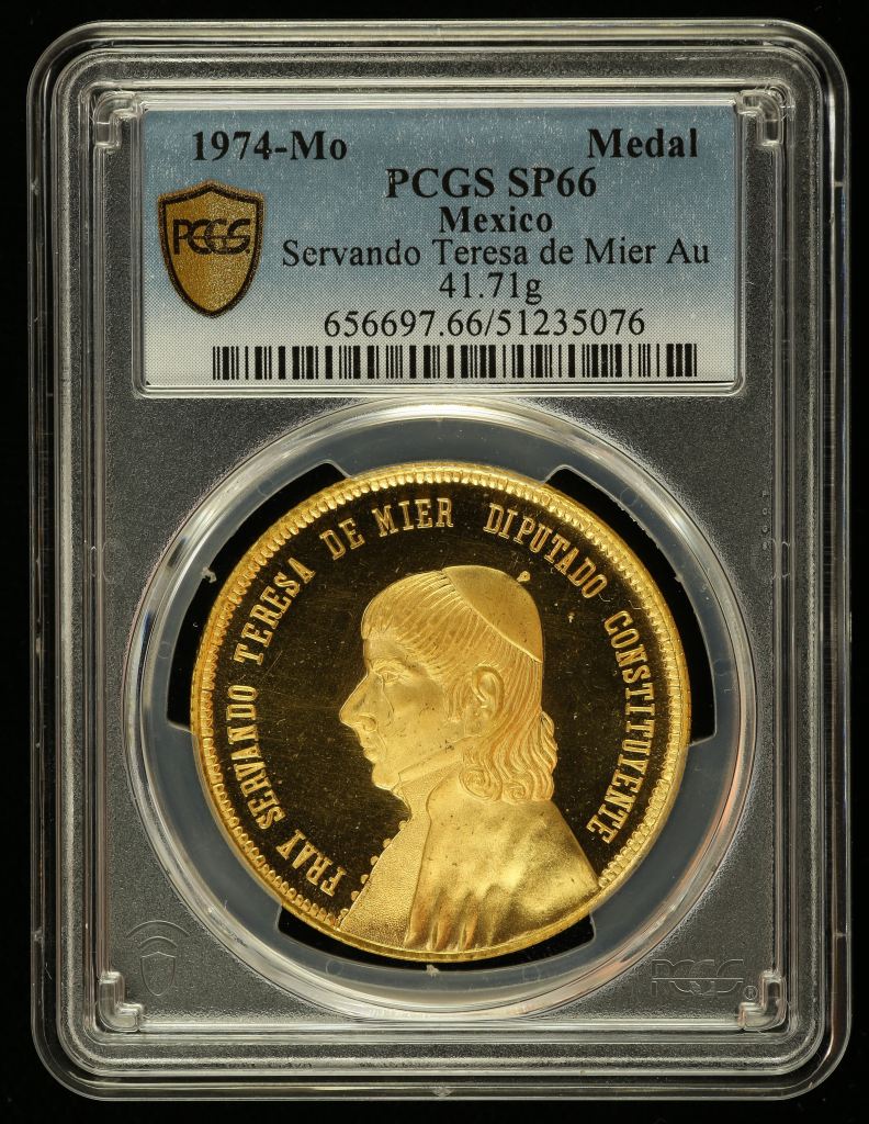 Medals & Tokens Modern Gold Servando Teresa de Mier Gold Medal 1974 Mo PCGS SP66 0144635