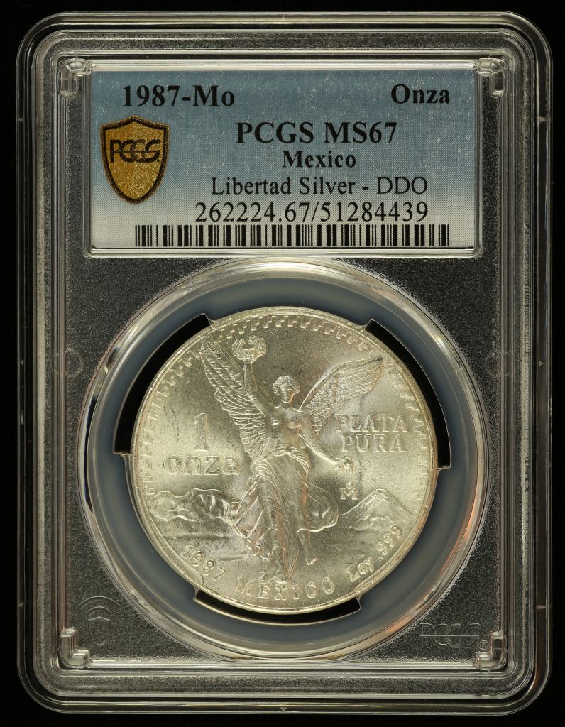 Modern Silver & Minors Onza 1987 Mo PCGS MS67 0144650