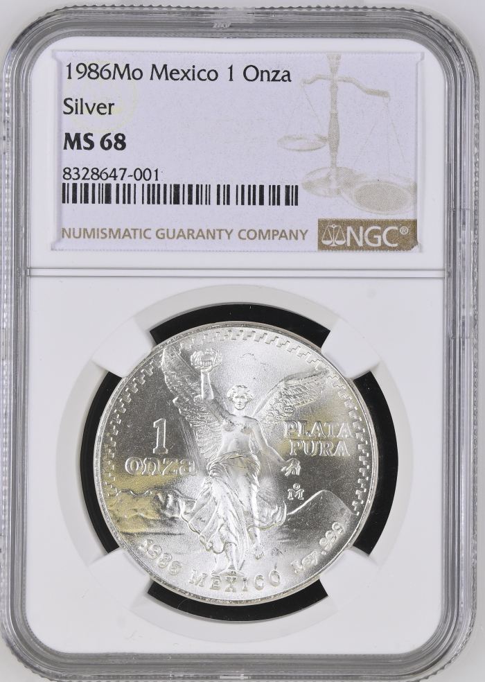 Modern Silver & Minors Onza 1986 Mo NGC MS68 0144663