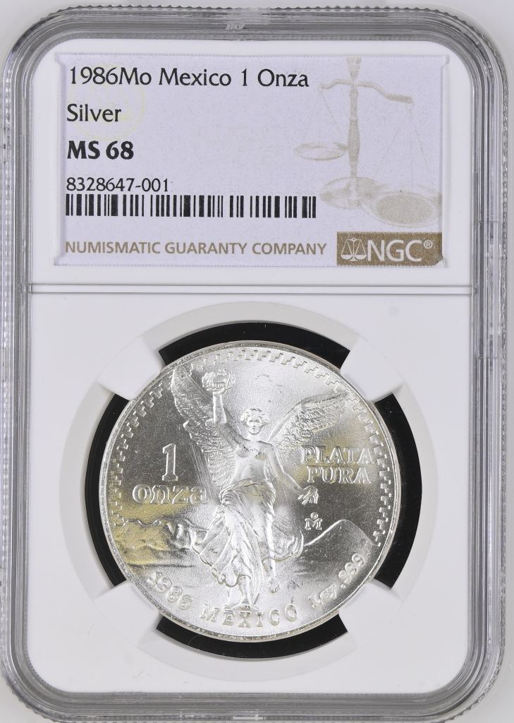 Modern Silver & Minors Onza 1986 Mo NGC MS68 0144663