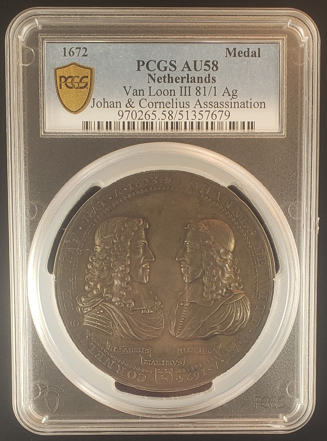 Netherlands Medal 1672 PCGS AU58 0144515