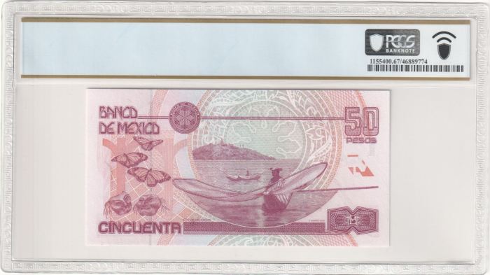 Banco De Mexico 50 Pesos 2000 Pick #112 PCGS Superb Gem UNC67 PPQ f_35392