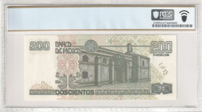 Banco De Mexico 200 Pesos 2000 Pick #114 PCGS Superb Gem UNC67 PPQ f_35394