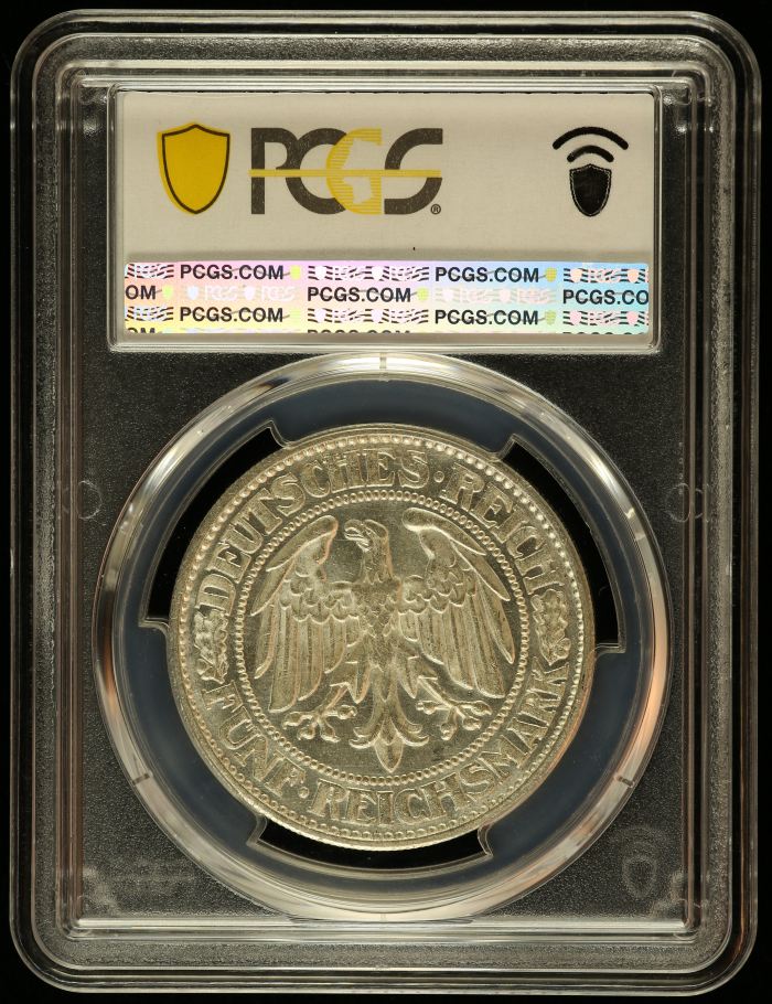 Germany 5 Mark 1932 J PCGS MS63 J-331 0144588Germany 5 Mark 1932 J PCGS MS63 J-331 0144588 - Image 2