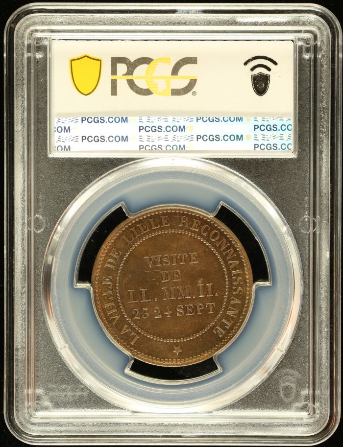 France (10 Centimes) 1853 PCGS MS65RB Maz-1751b 0144606France (10 Centimes) 1853 PCGS MS65RB Maz-1751b 0144606 - Image 2