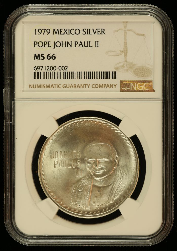 Medals & Tokens Pope John Paul II Silver Medal 1979 NGC MS66 0144461Medals & Tokens Pope John Paul II Silver Medal 1979 NGC MS66 0144461