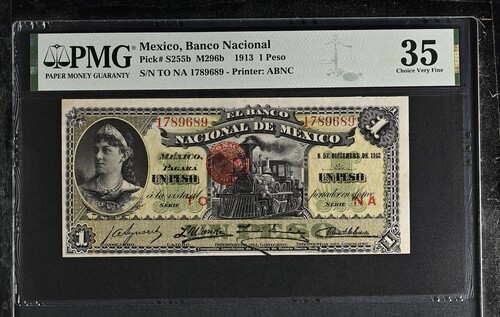 Bancos Peso 1913 Distrito Federal M296b PMG Ch VF35 f_35405Property of World Numismatics