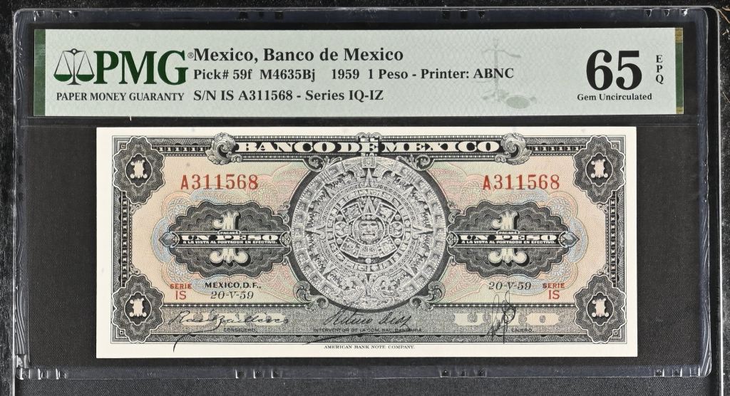 Banco De Mexico 8 Piece Issued Note Set Pick #49-61 PMG Gem UNC65 EPQ f_35436