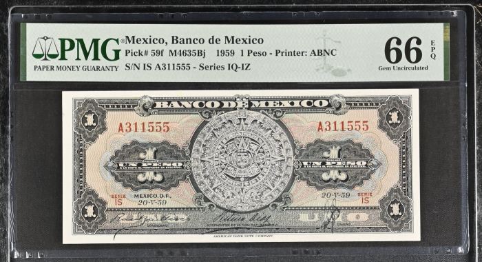 Banco De Mexico 8 Piece Issued Note Set Pick #49-61 PMG Gem UNC66 EPQ f_35437Banco De Mexico 8 Piece Issued Note Set Pick #49-61 PMG Gem UNC66 EPQ f_35437