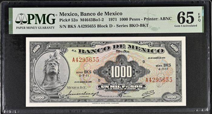 Banco De Mexico 8 Piece Issued Note Set Pick #49-61 PMG Gem UNC65 EPQ f_35436Banco De Mexico 8 Piece Issued Note Set Pick #49-61 PMG Gem UNC65 EPQ f_35436 - Image 15