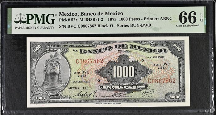 Banco De Mexico 8 Piece Issued Note Set Pick #49-61 PMG Gem UNC66 EPQ f_35437Banco De Mexico 8 Piece Issued Note Set Pick #49-61 PMG Gem UNC66 EPQ f_35437 - Image 15