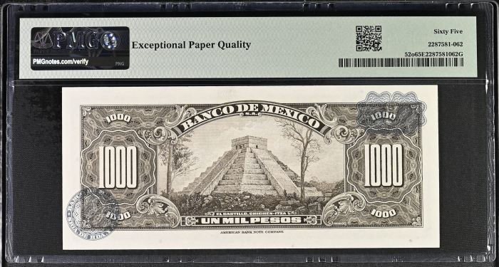 Banco De Mexico 8 Piece Issued Note Set Pick #49-61 PMG Gem UNC65 EPQ f_35436Banco De Mexico 8 Piece Issued Note Set Pick #49-61 PMG Gem UNC65 EPQ f_35436 - Image 16