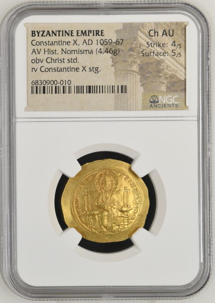 Byzantine Constantine X 1059-67 AD AV Histamenon Nomisma NGC Ch AU 0144689