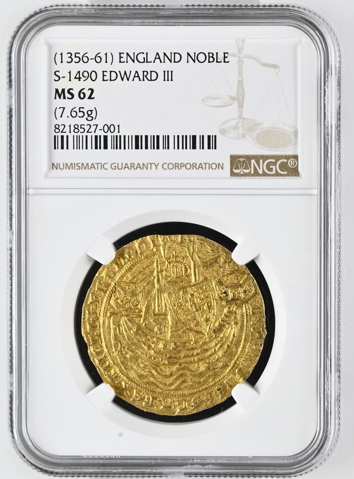 UK (Great Britain) Noble (1356-61) S-1490 NGC MS62 0144693UK (Great Britain) Noble (1356-61) S-1490 NGC MS62 0144693