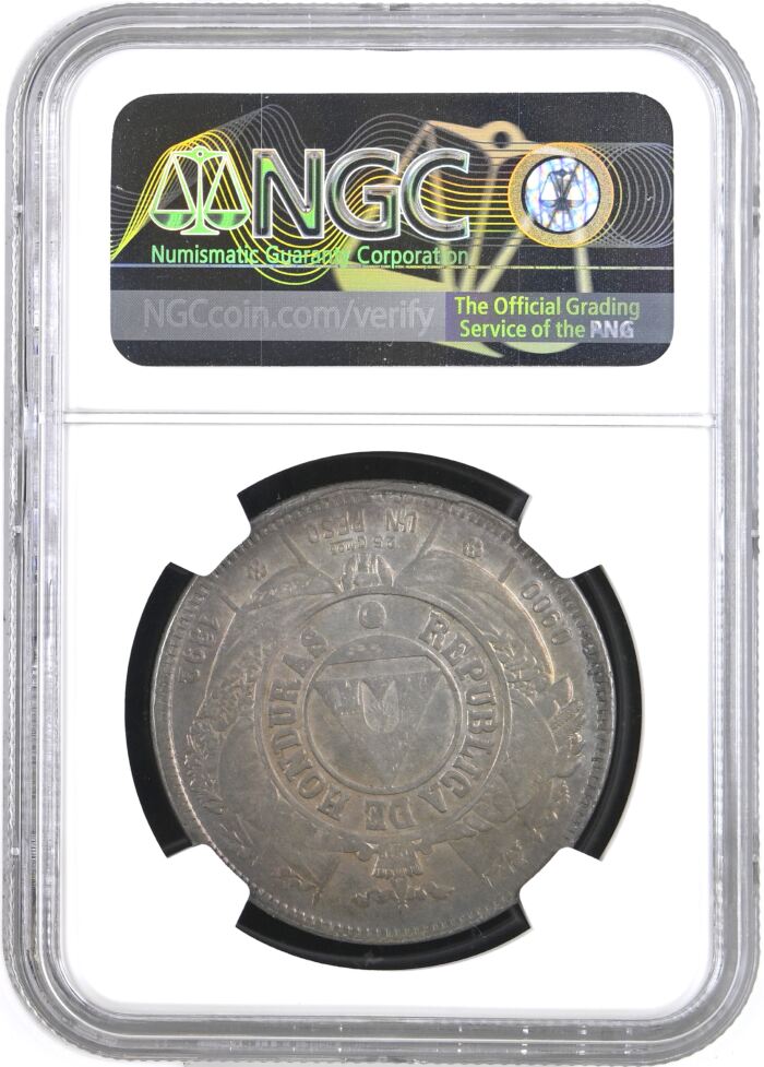 Honduras Peso 1892/0 NGC AU53 0144705Honduras Peso 1892/0 NGC AU53 0144705 - Image 2