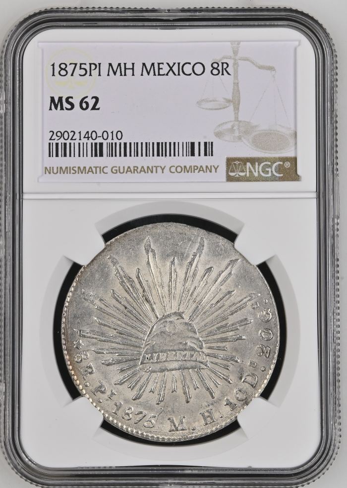 Potosi 8 Reales 1875 Pi MH NGC MS62 0144708Potosi 8 Reales 1875 Pi MH NGC MS62 0144708