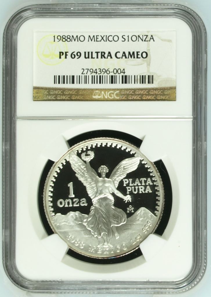 Modern Silver & Minors Onza 1988 Mo NGC PF69 Ultra Cameo 0144732